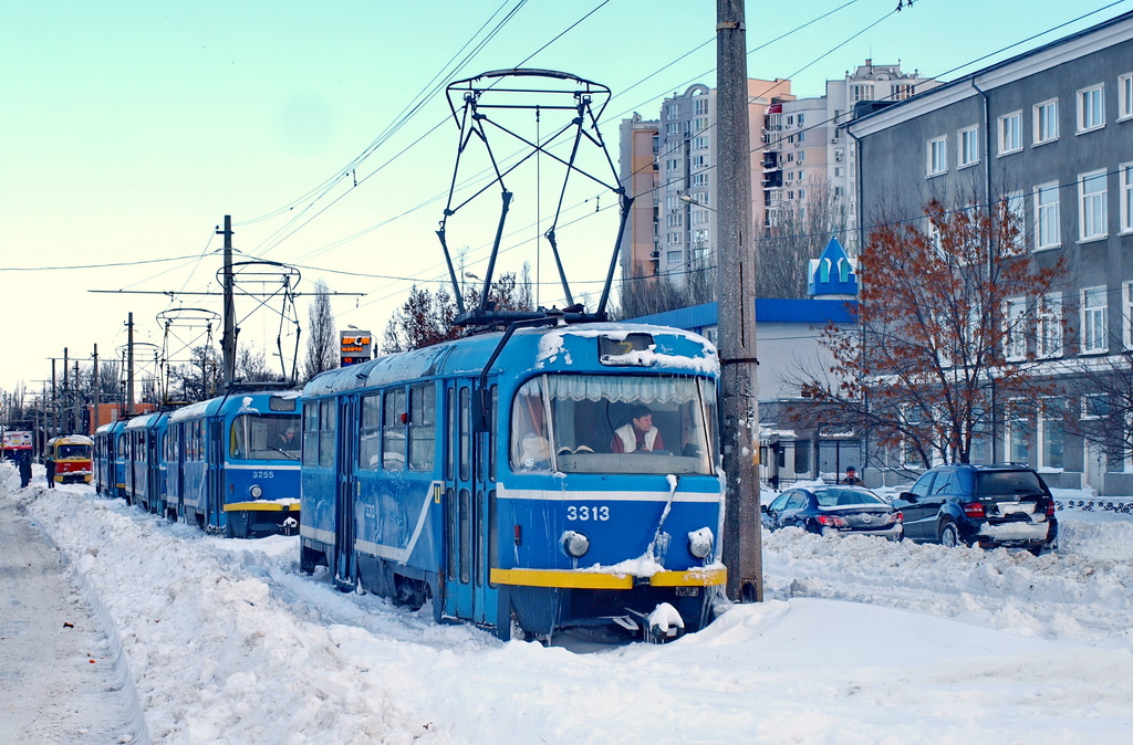 Одеса, Tatra T3R.P № 3313; Одеса — 27.12–30.12.2014 — Снігопад та його наслідки