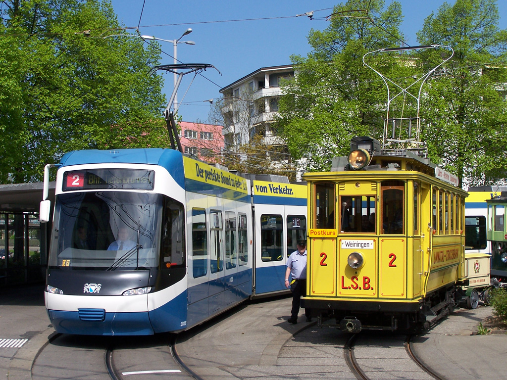 Zürich, SWS/MFO Ce 2/2 Nr. 2; Zürich, Bombardier Cobra Nr. 3025