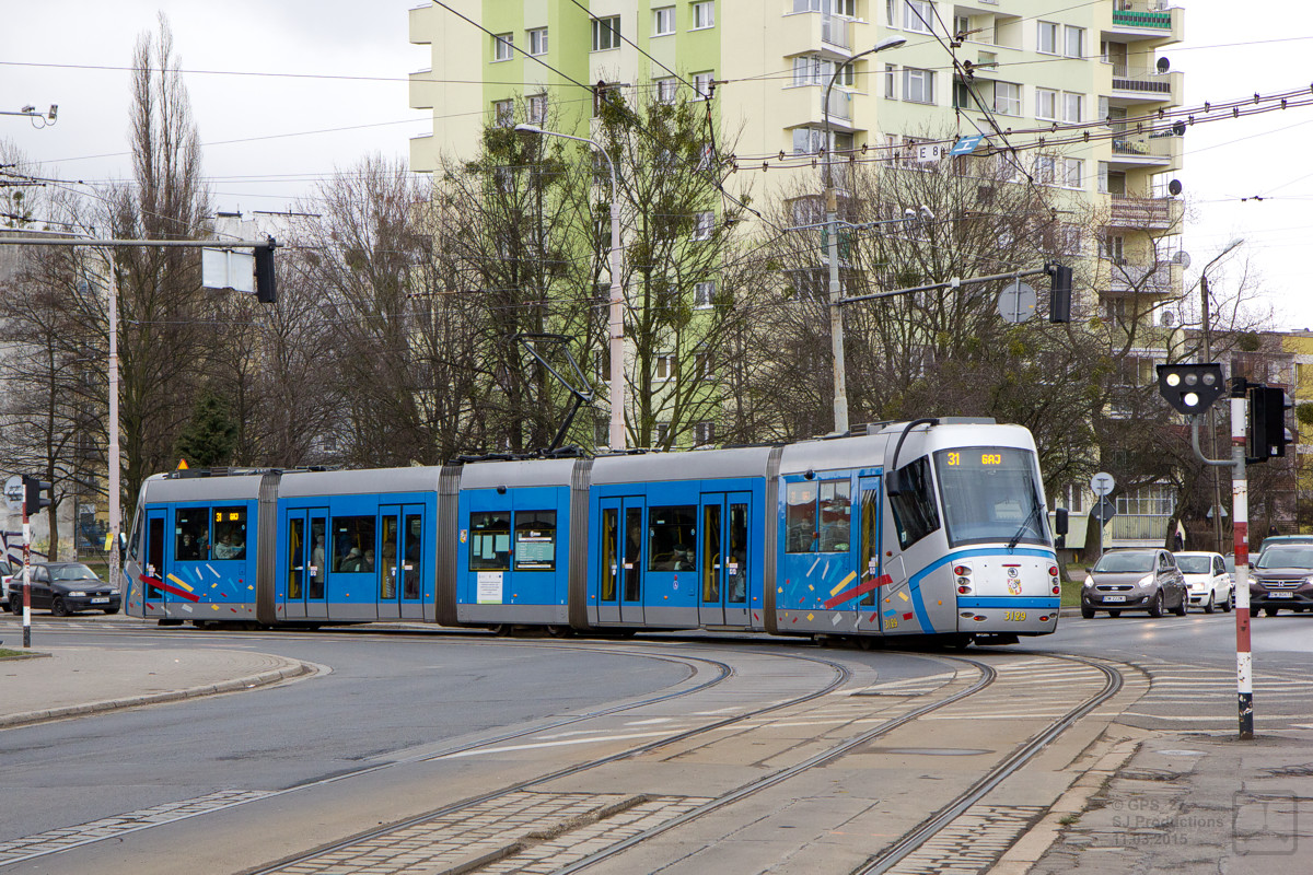 Wrocław, Škoda 19T Elektra № 3129 Wrocław, Škoda 19T Elektra № 3129