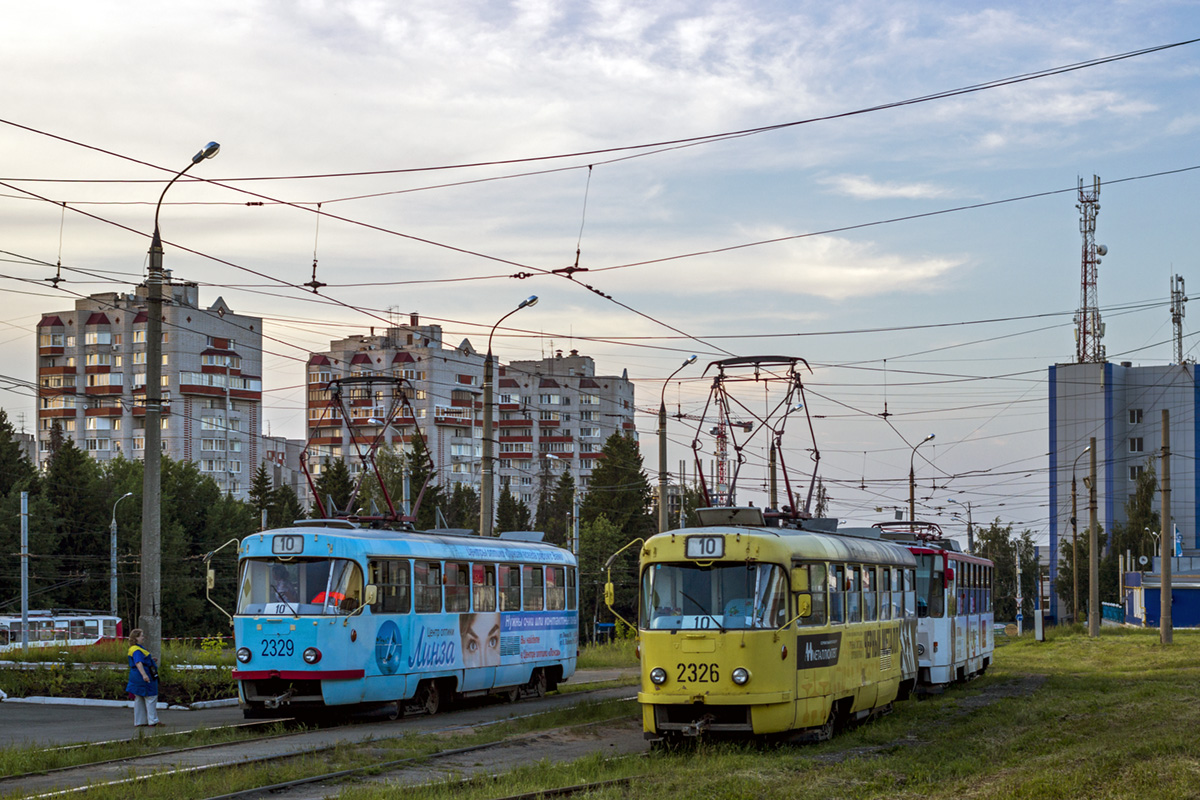 Ижевск, Tatra T3K № 2326; Ижевск, Tatra T3SU № 2329