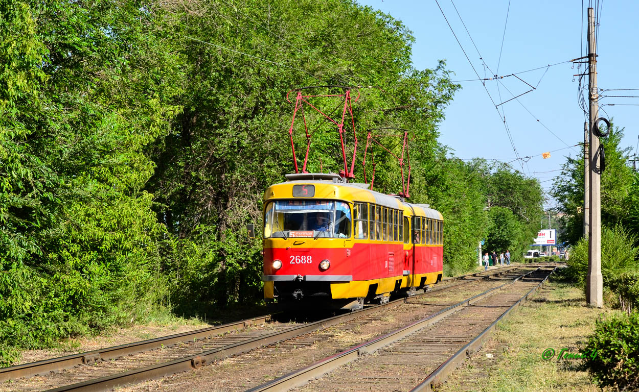 Волгоград, Tatra T3SU (двухдверная) № 2688
