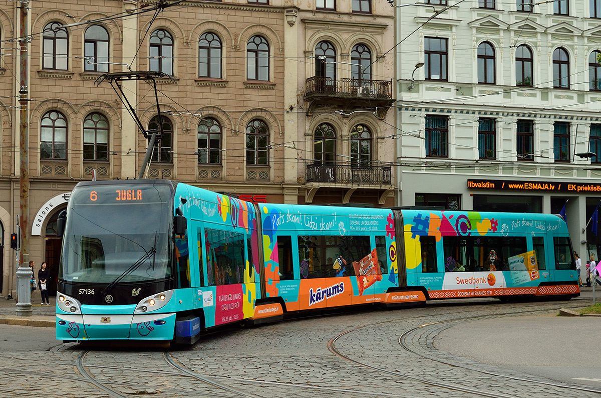 Рига, Škoda 15T ForCity Alfa Riga № 57136