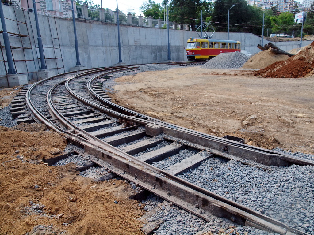 Одесса — 2015 — Строительство нового трамвайного кольца около «Аркадии»