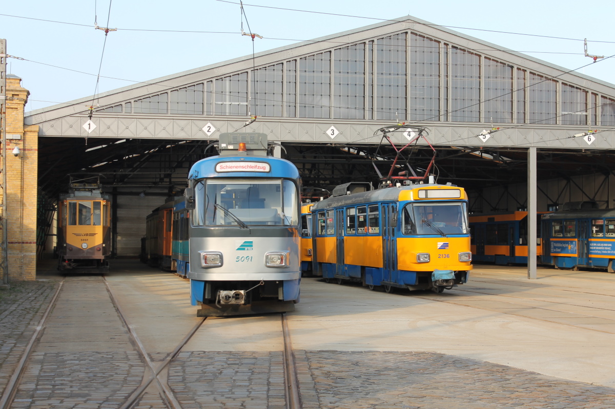 Лейпциг, Tatra T4D-S / P № 5091; Лейпциг, Tatra T4D-M1 № 2136