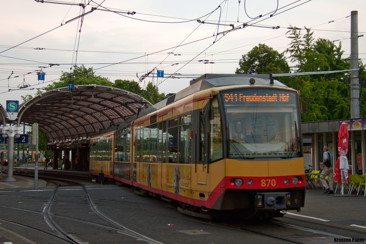 Karlsruhe, Duewag GT8-100D/M-2S № 870 Karlsruhe, Duewag GT8-100D/M-2S № 870