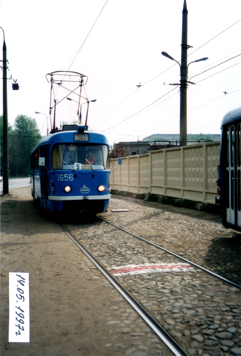 Москва, Tatra T3SU № 3656; Москва — Трамвайные депо: [3] Краснопресненское. Старая территория в Ваганьково (до 2002)