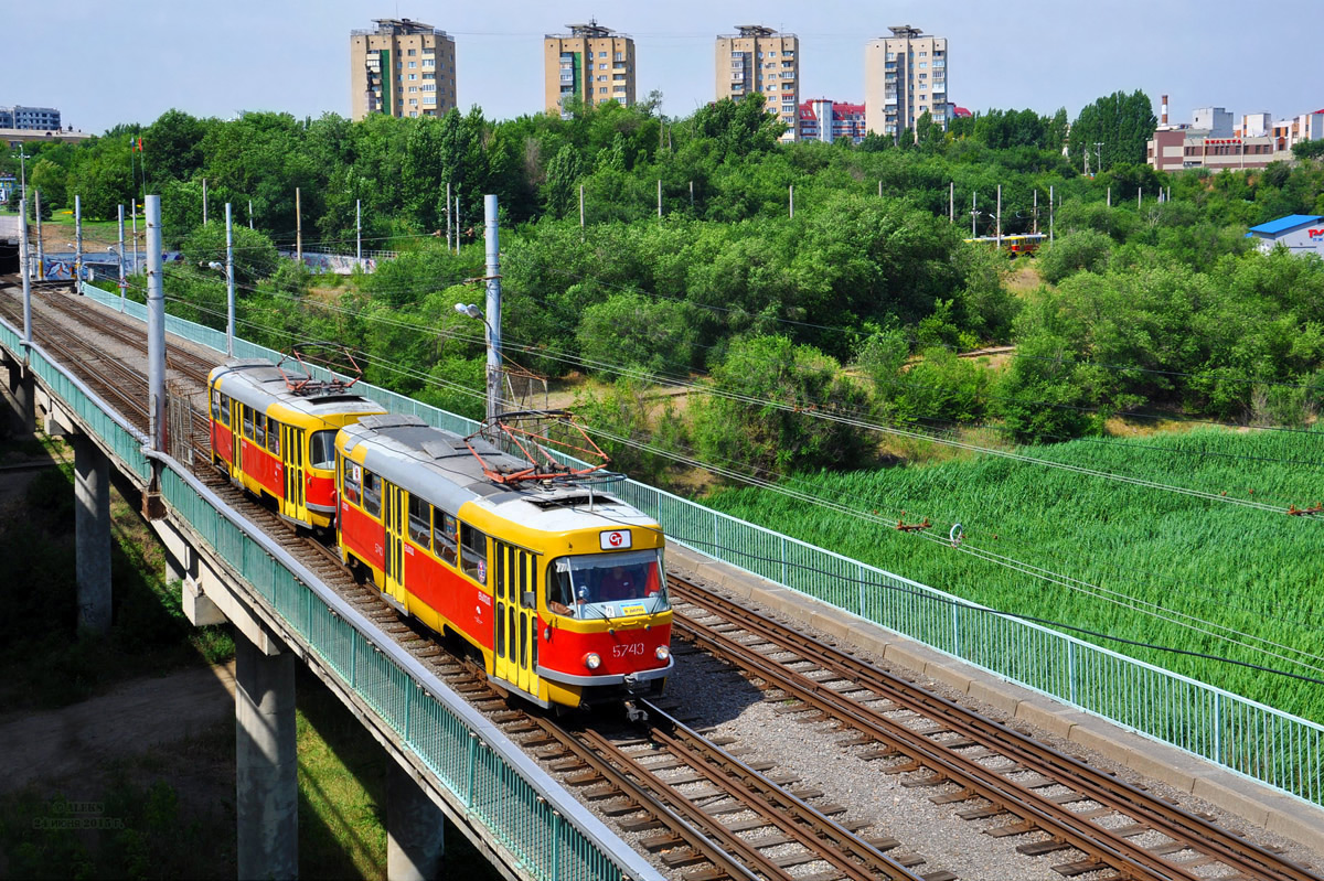 Волгоград, Tatra T3SU № 5743; Волгоград, Tatra T3SU № 5744
