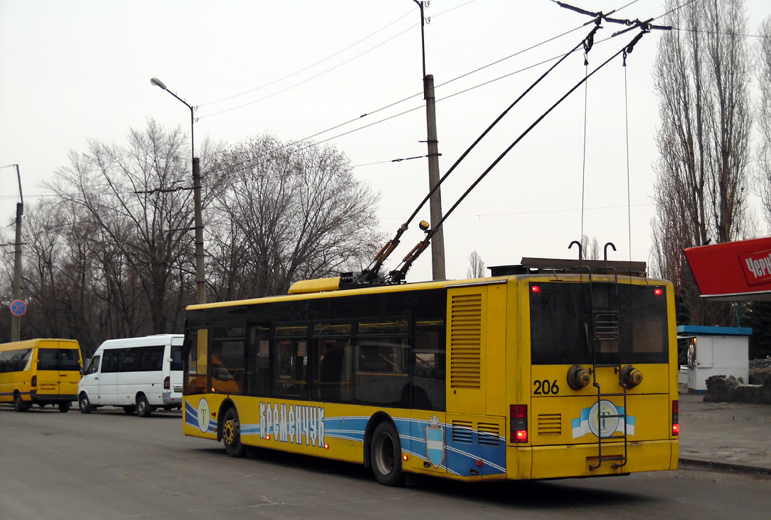 Кременчуг, ЛАЗ E183D1 № 206