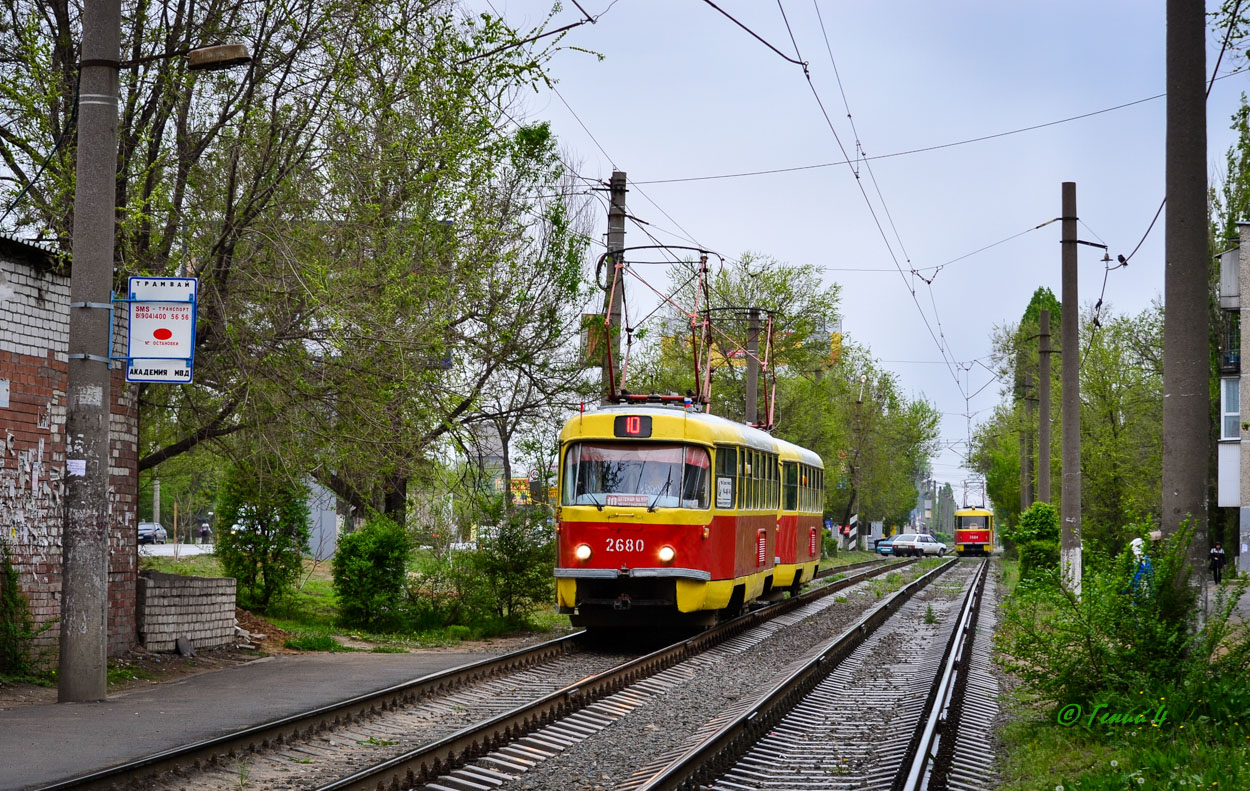 Волгоград, Tatra T3SU (двухдверная) № 2680