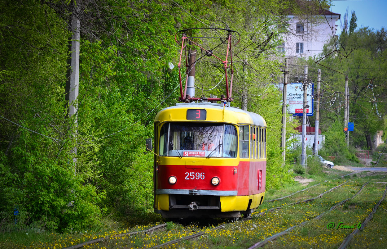 Волгоград, Tatra T3SU (двухдверная) № 2596