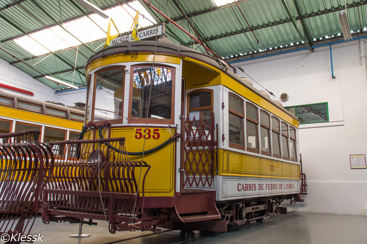 Lissabon, Carris 2-axle motorcar (Standard) № 535; Lissabon — Trams: Museu da Carris Lissabon, Carris 2-axle motorcar (Standard) № 535; Lissabon — Trams: Museu da Carris