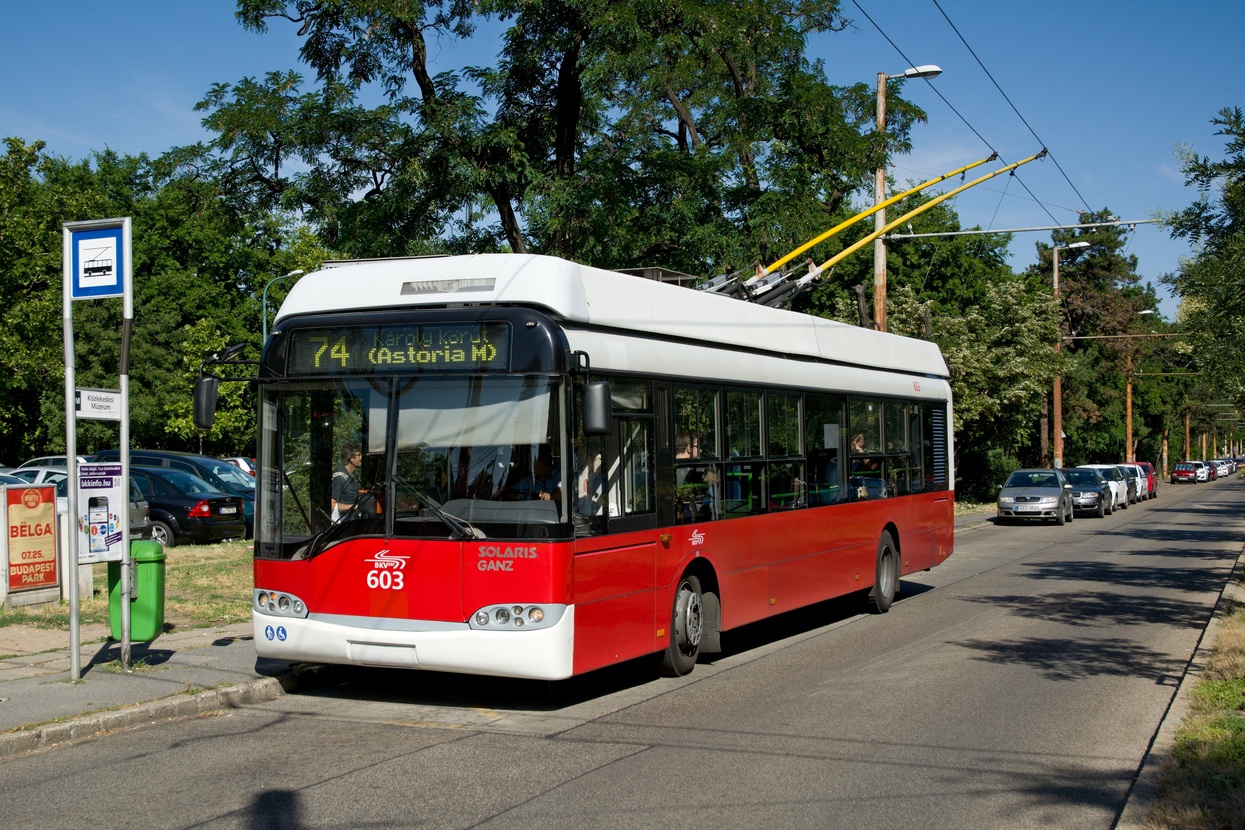 Будапешт, Solaris Trollino II 12 Ganz B № 603