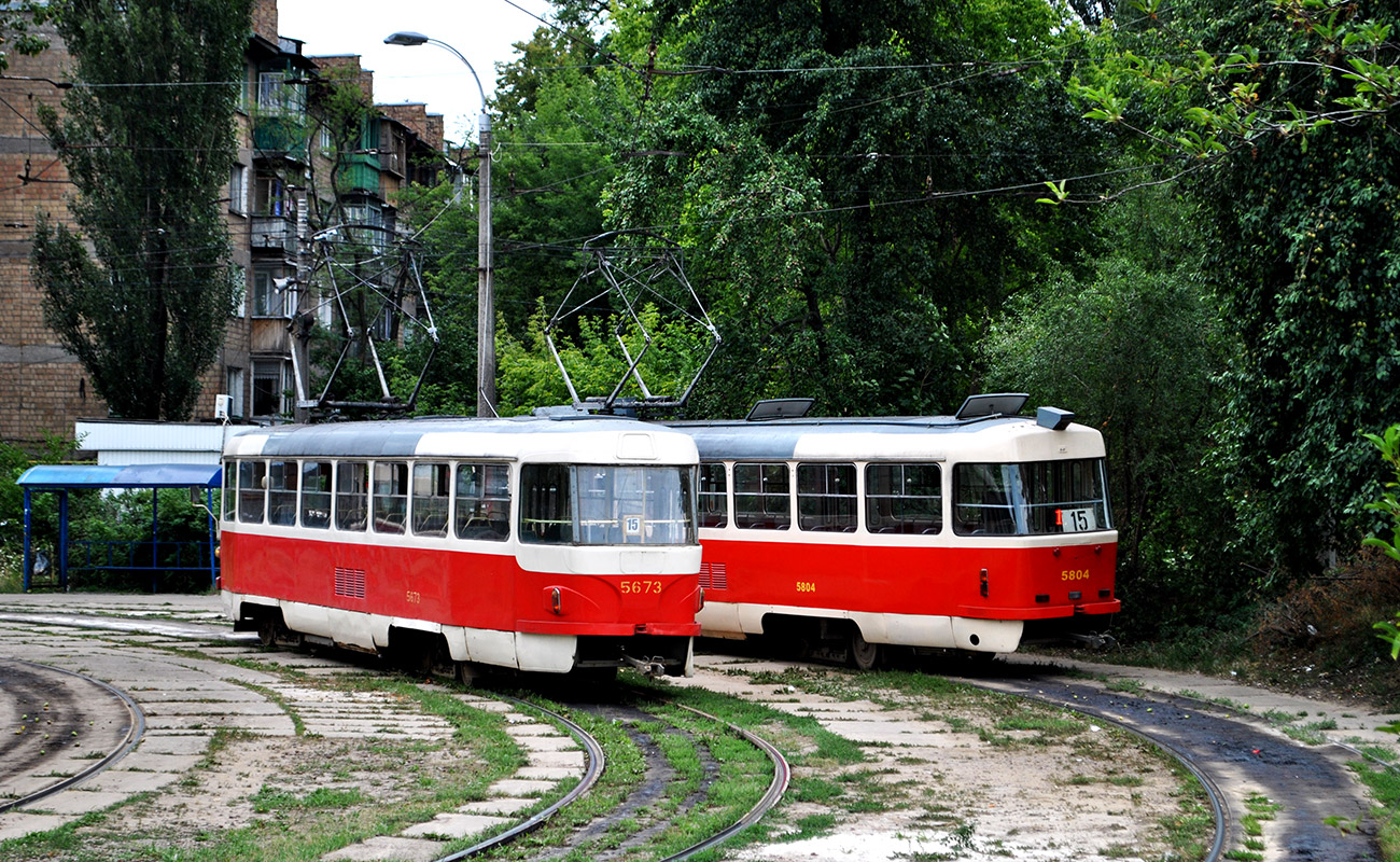Kiova, Tatra T3SU # 5673; Kiova, Tatra T3SUCS # 5804