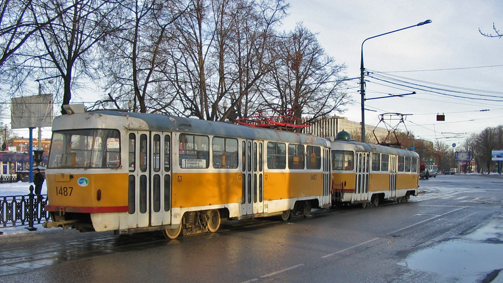 Москва, Tatra T3SU № 1487