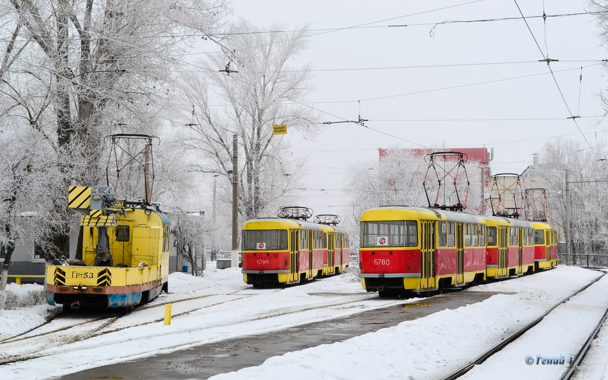 Volgograd, Tatra T3SU (2-door) № 53; Volgograd, Tatra T3SU № 5784; Volgograd, Tatra T3SU № 5780
