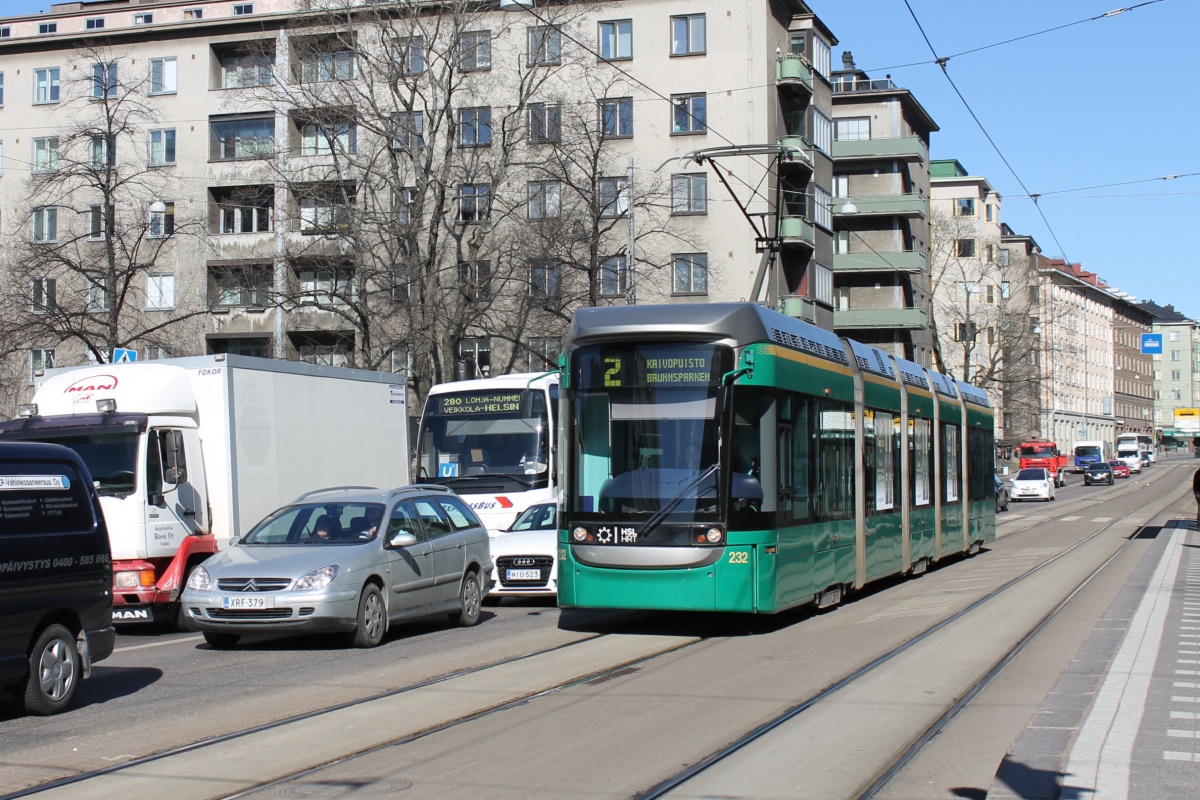 Хельсинки — Эспоо, Bombardier Variotram MLRV2 № 232 Хельсинки — Эспоо, Bombardier Variotram MLRV2 № 232