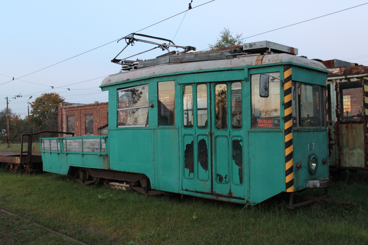 Łódź, Konstal 5N Nr 103; Łódź — zajezdnia Brus Łódź, Konstal 5N Nr 103; Łódź — zajezdnia Brus