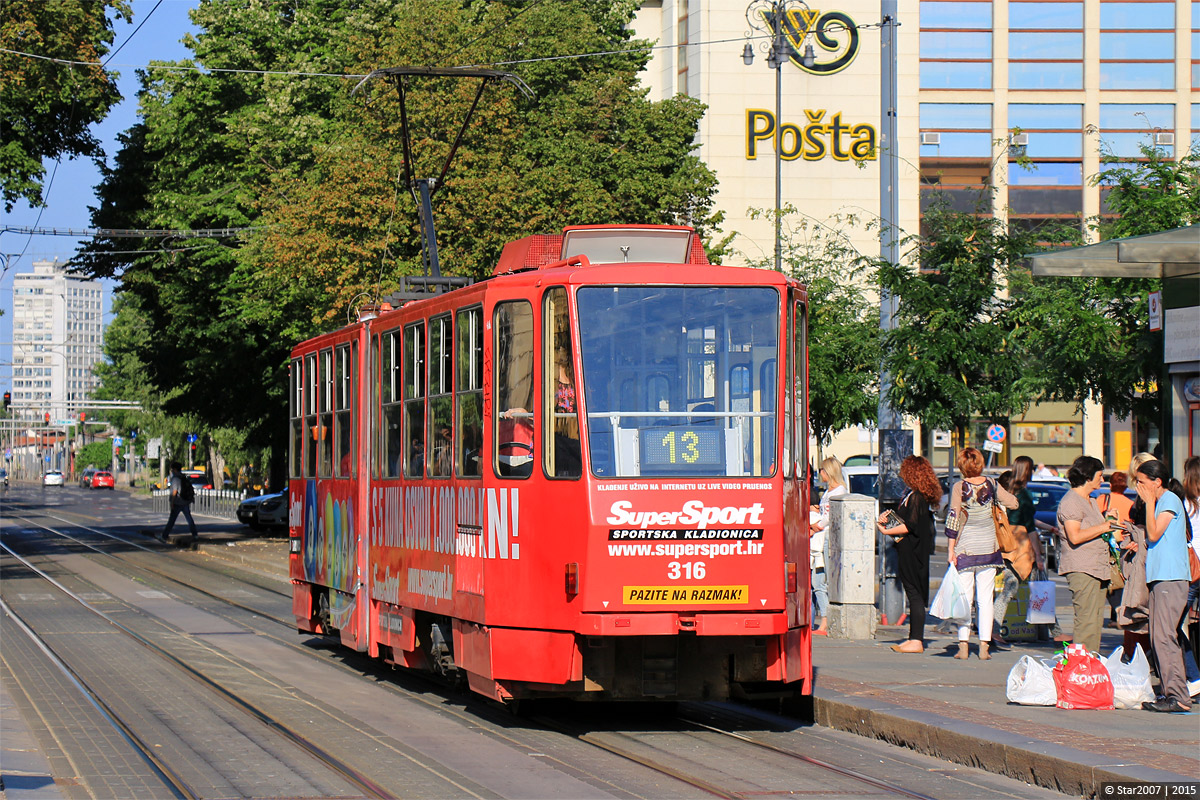 Загреб, Tatra KT4YU № 316