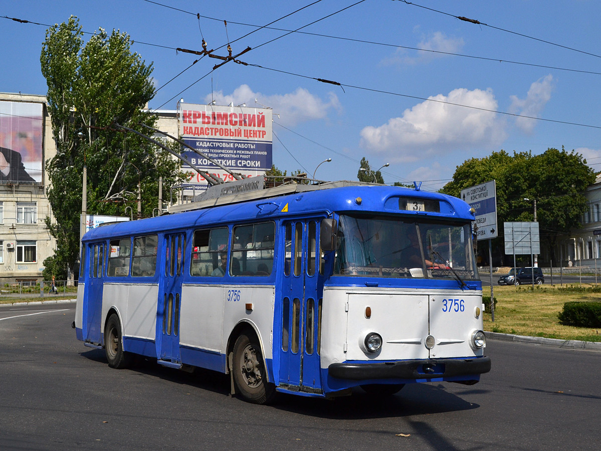 Крымский троллейбус, Škoda 9TrH27 № 3756
