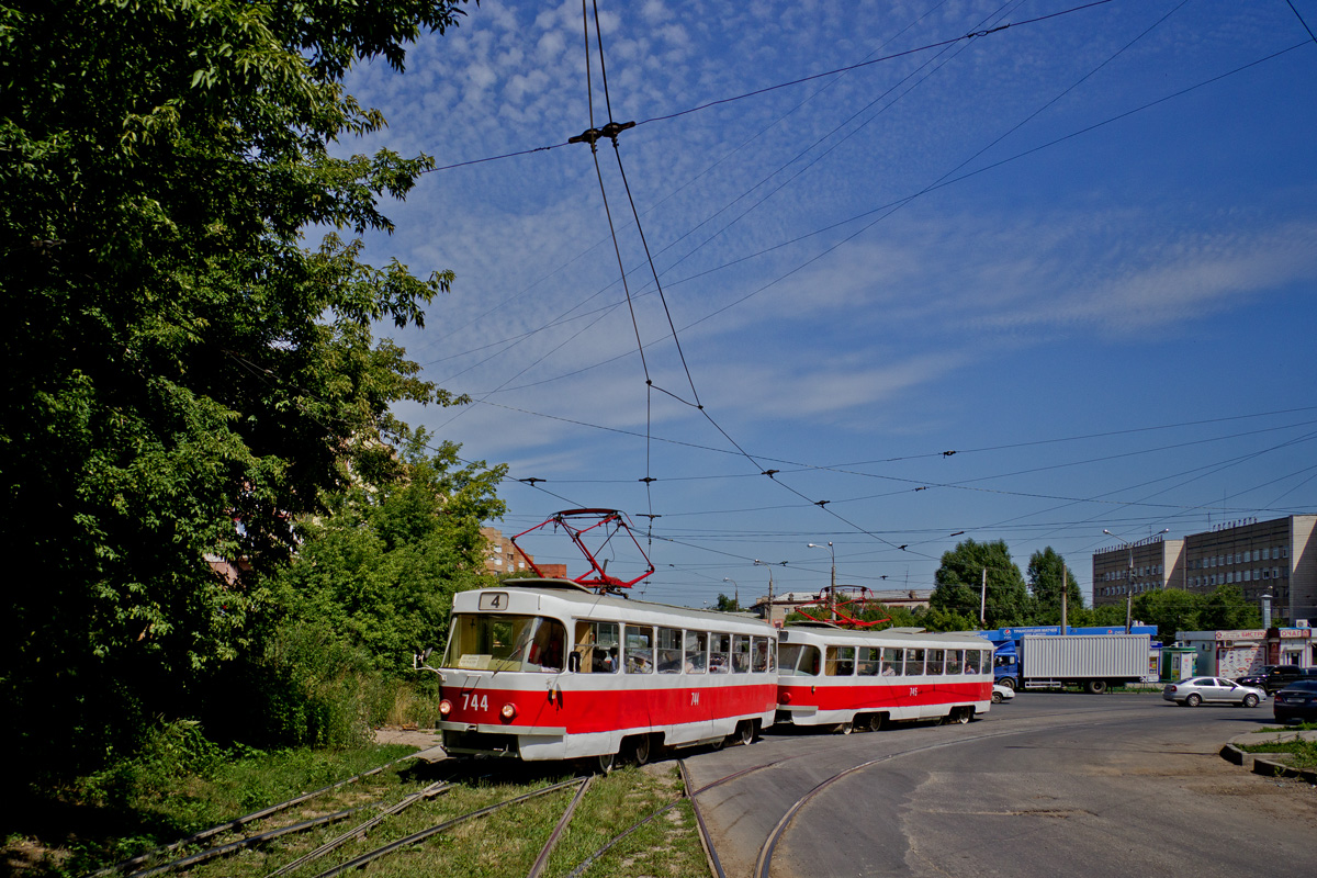 Самара, Tatra T3SU (двухдверная) № 744