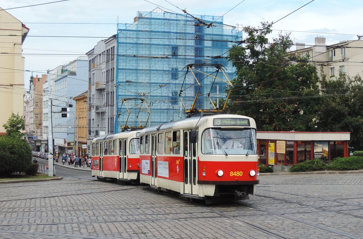 Прага, Tatra T3R.P № 8480