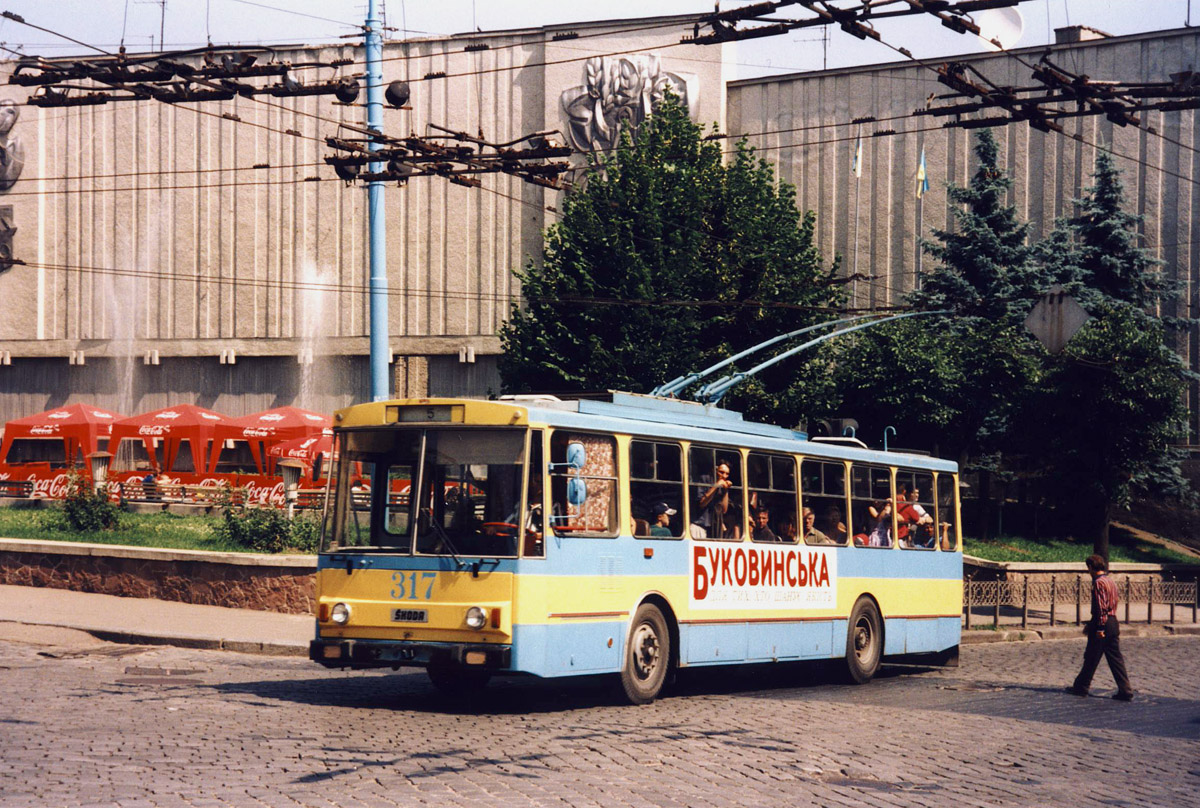 Черновцы, Škoda 14Tr11/6 № 317; Черновцы — Исторические фотографии (1992-2000 годов)