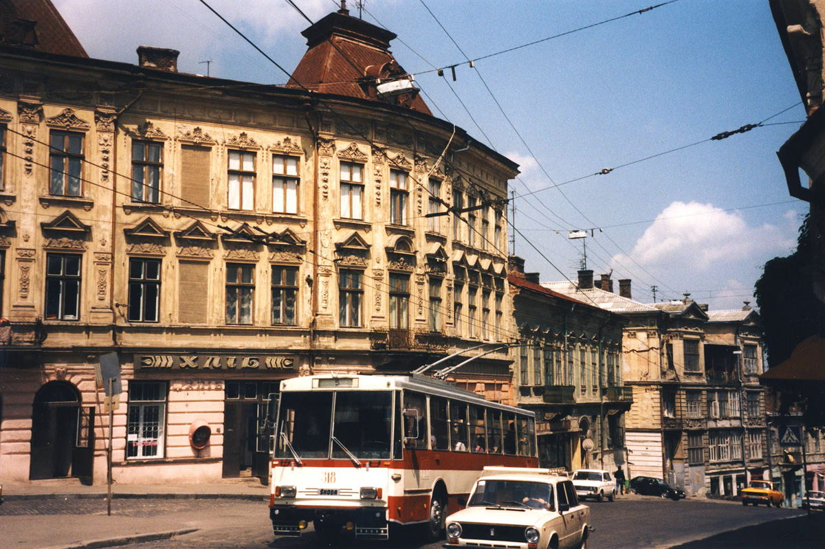 Черновцы, Škoda 14Tr11/6 № 318; Черновцы — Исторические фотографии (1992-2000 годов)