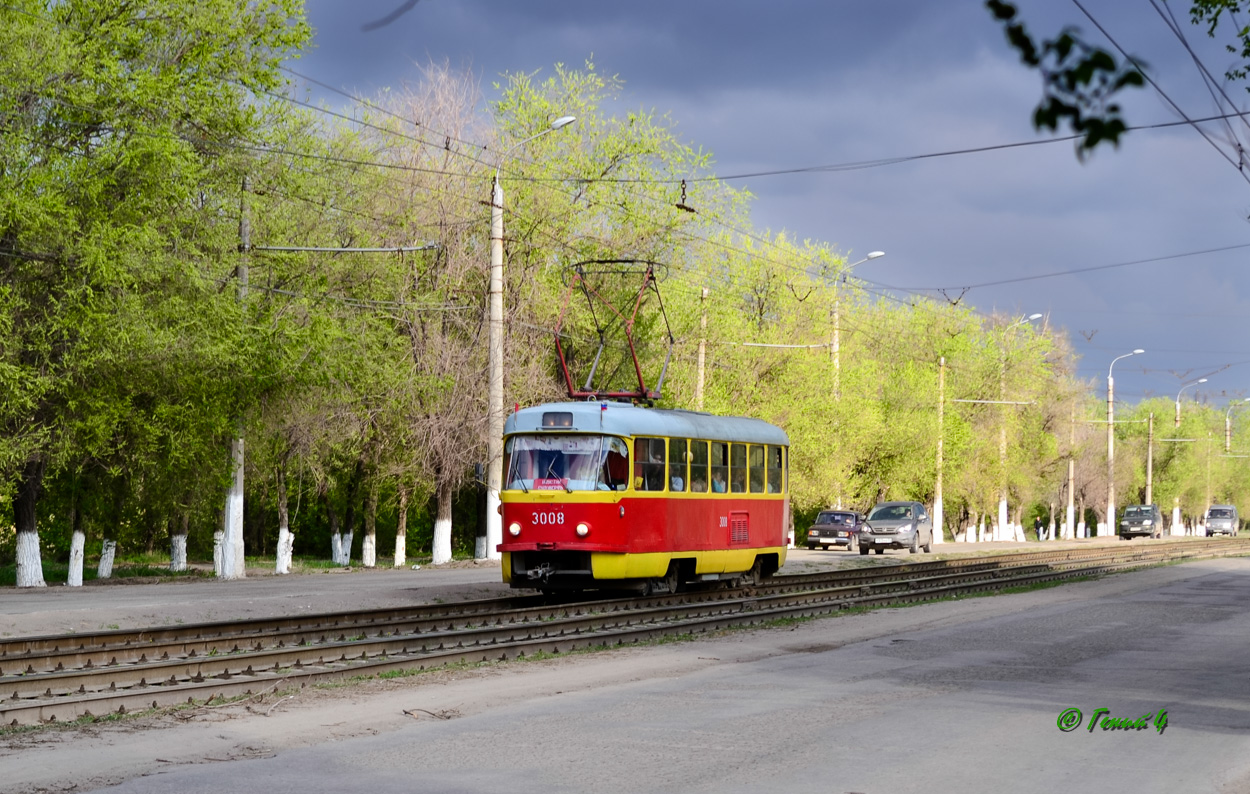 Волгоград, Tatra T3SU (двухдверная) № 3008