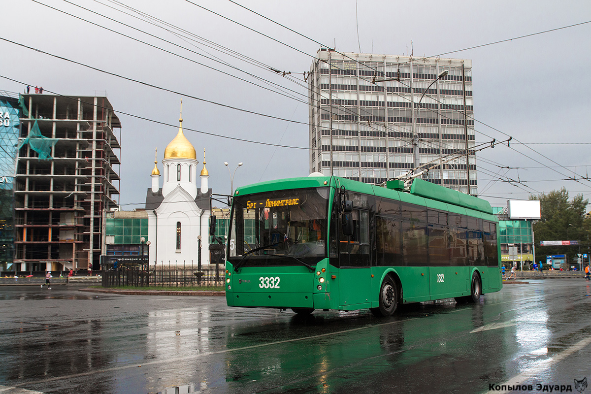 Новосибирск, Тролза-5265.00 «Мегаполис» № 3332; Новосибирск — Троллейбусные линии и конечные