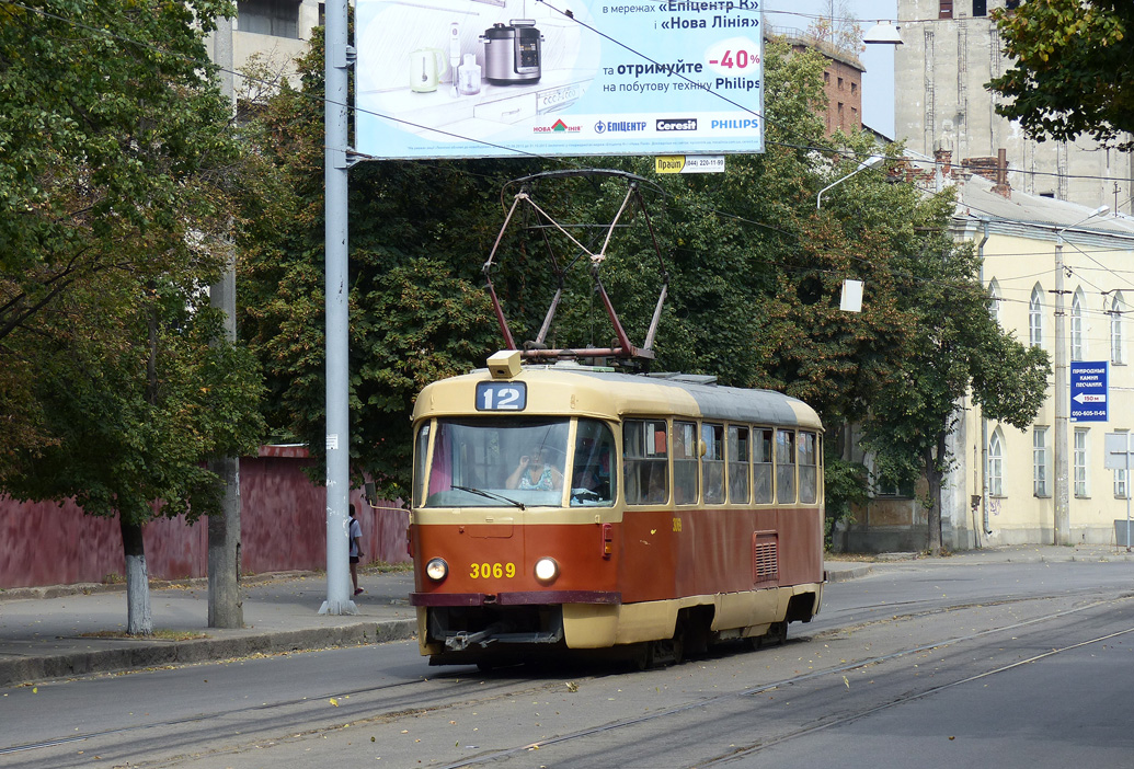 Харьков, Tatra T3SU № 3069