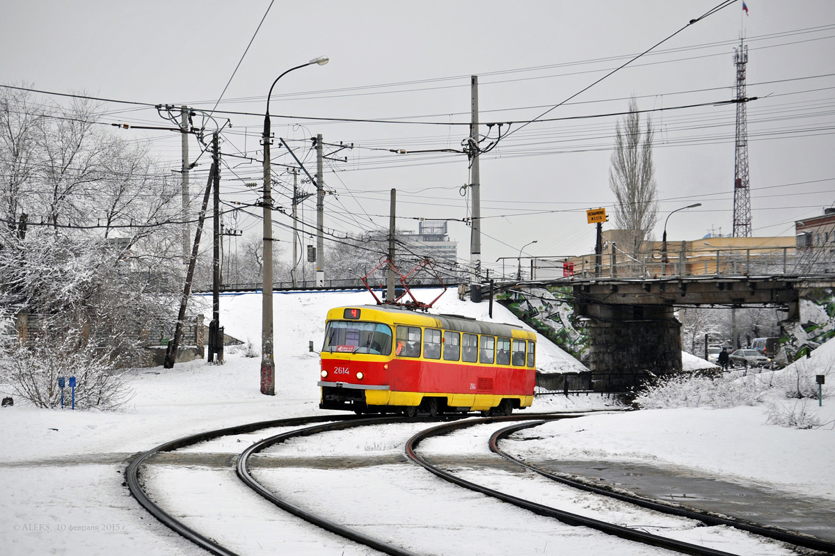 Волгоград, Tatra T3SU (двухдверная) № 2614