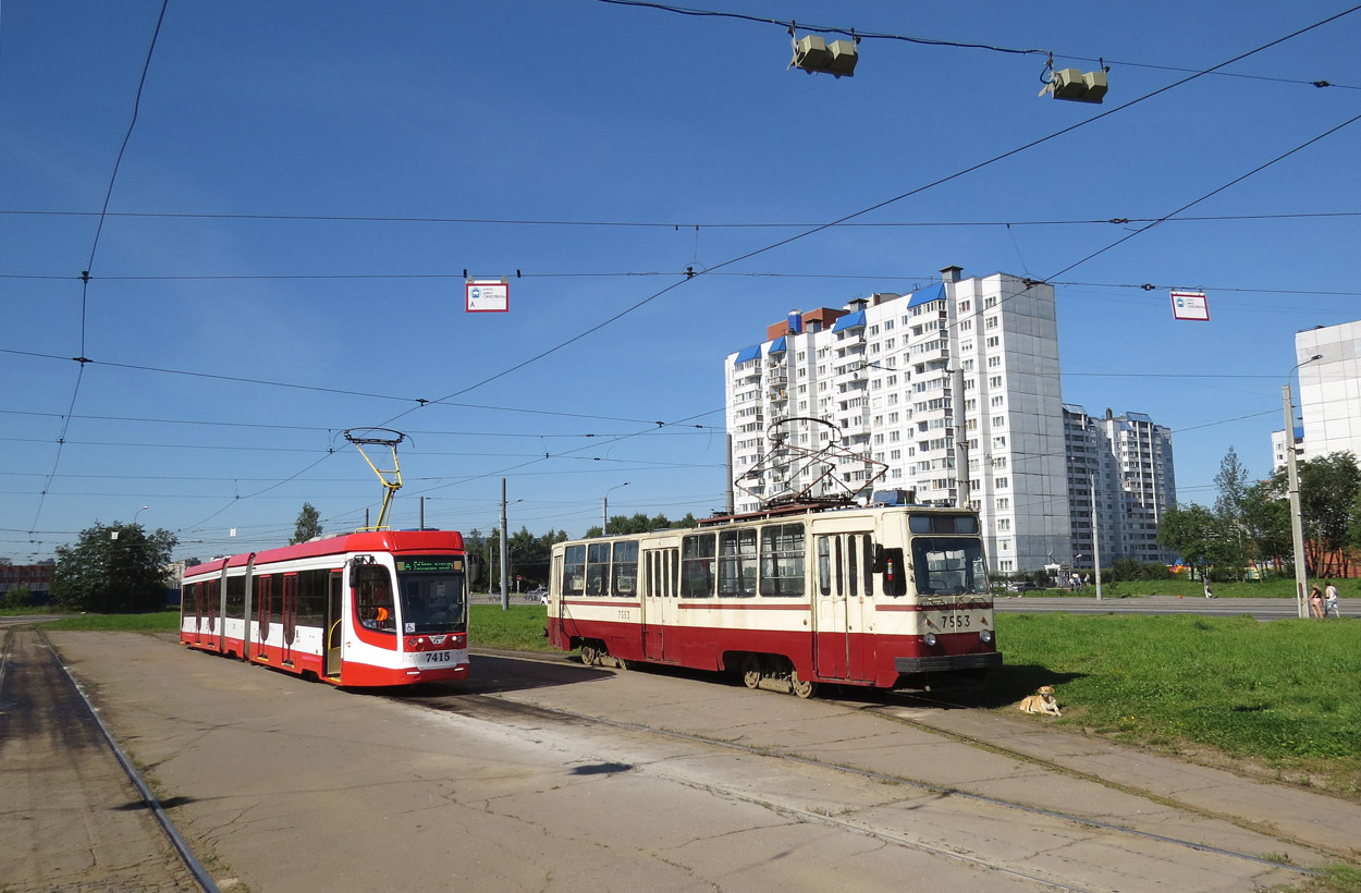 Санкт-Петербург, 71-631 № 7415; Санкт-Петербург, ЛМ-68М № 7553