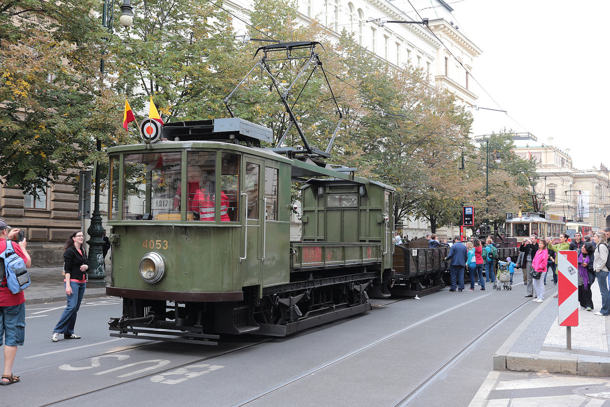 Praha, Ringhoffer DSM č. 4053; Praha — 140th anniversary of Prague's urban transport Praha, Ringhoffer DSM č. 4053; Praha — 140th anniversary of Prague's urban transport