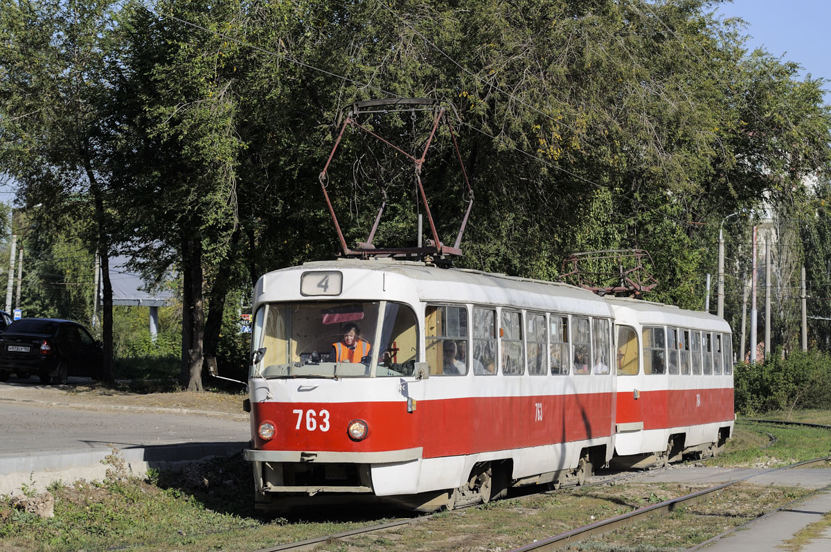 Самара, Tatra T3SU (двухдверная) № 763