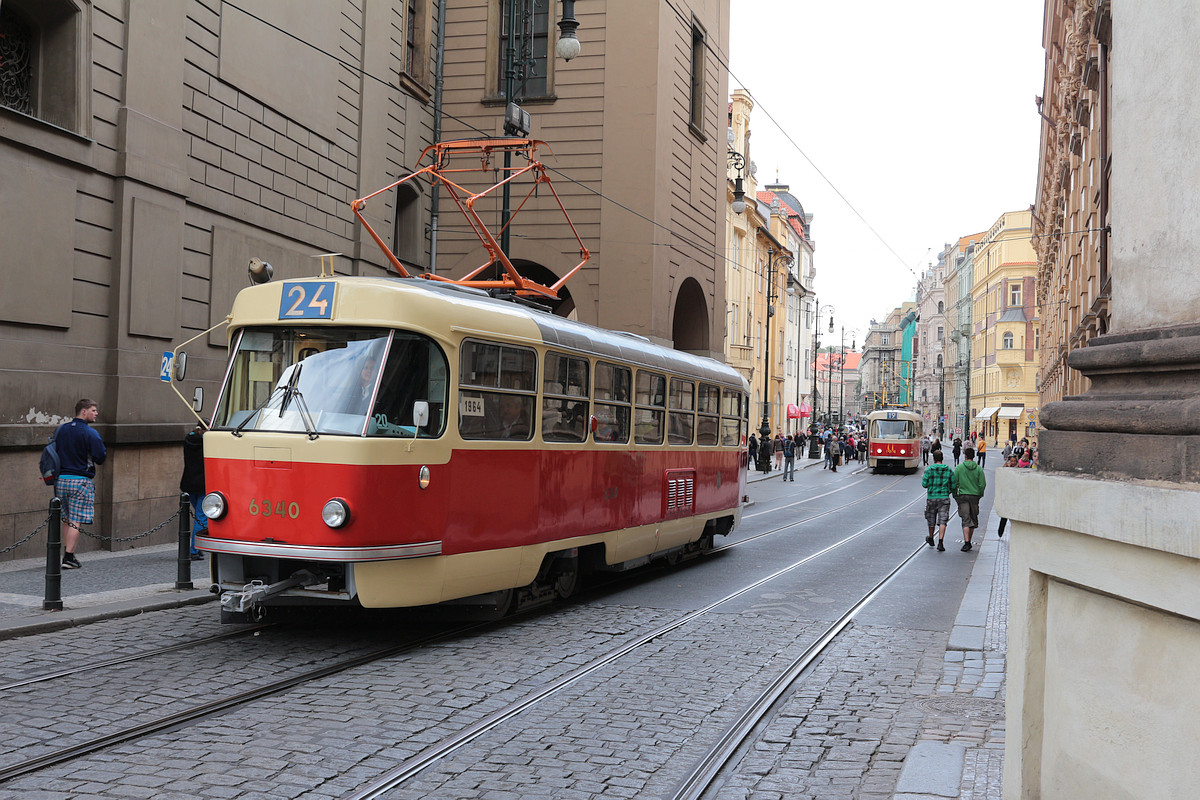 Praha, Tatra T3 č. 6340; Praha — 140th anniversary of Prague's urban transport Praha, Tatra T3 č. 6340; Praha — 140th anniversary of Prague's urban transport