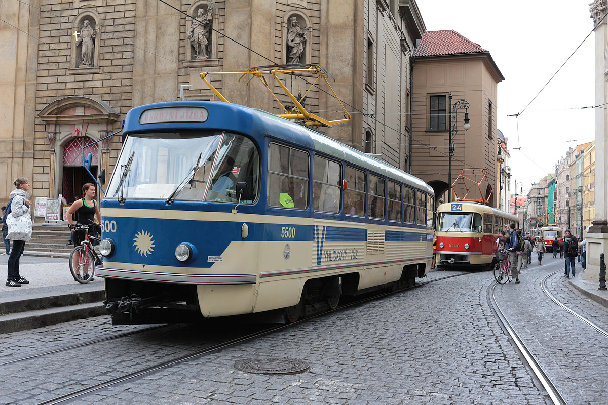 Прага, Tatra T4YU № 5500; Прага — 140 лет городскому транспорту в Праге Прага, Tatra T4YU № 5500; Прага — 140 лет городскому транспорту в Праге