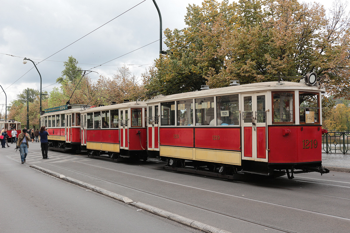 Praga, Ringhoffer 805-1219 series Nr 1219; Praga — 140th anniversary of Prague's urban transport Praga, Ringhoffer 805-1219 series Nr 1219; Praga — 140th anniversary of Prague's urban transport