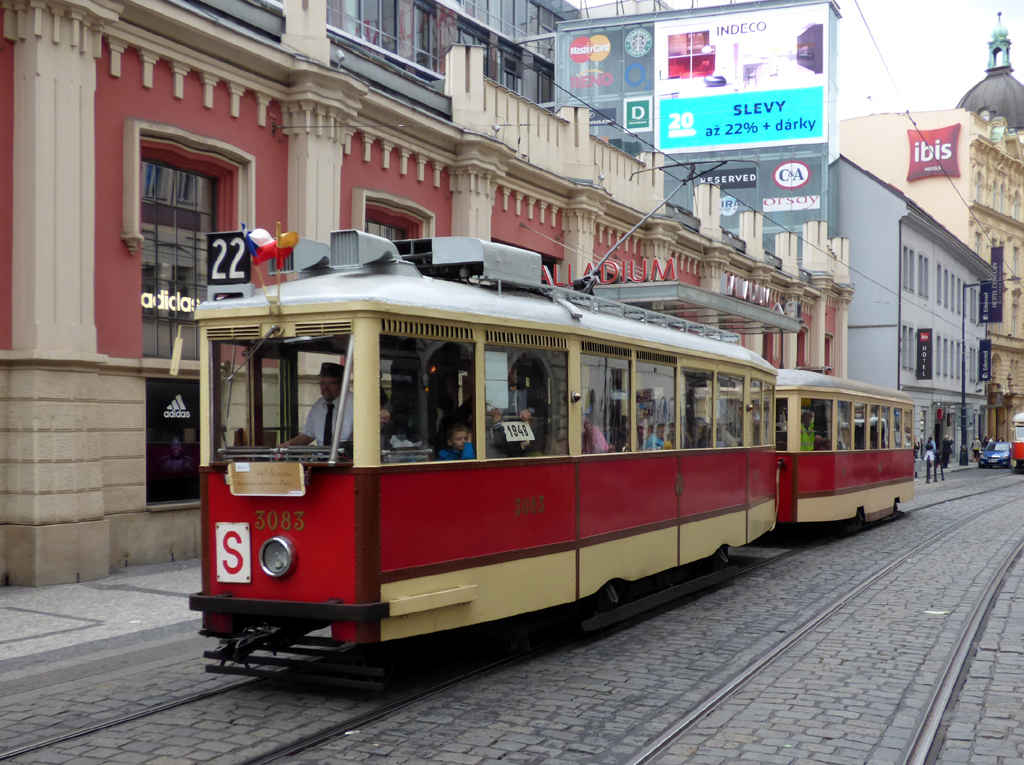 Prague, Ringhoffer/Tatra JSM N°. 3083; Prague — 140th anniversary of Prague's urban transport Prague, Ringhoffer/Tatra JSM N°. 3083; Prague — 140th anniversary of Prague's urban transport