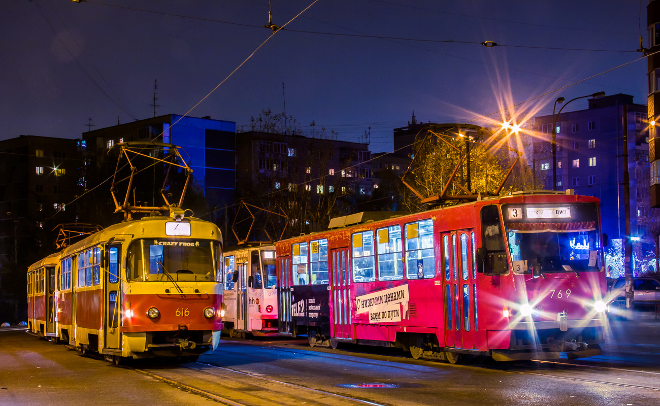 Екатеринбург, Tatra T3SU № 616; Екатеринбург, Tatra T6B5SU № 769