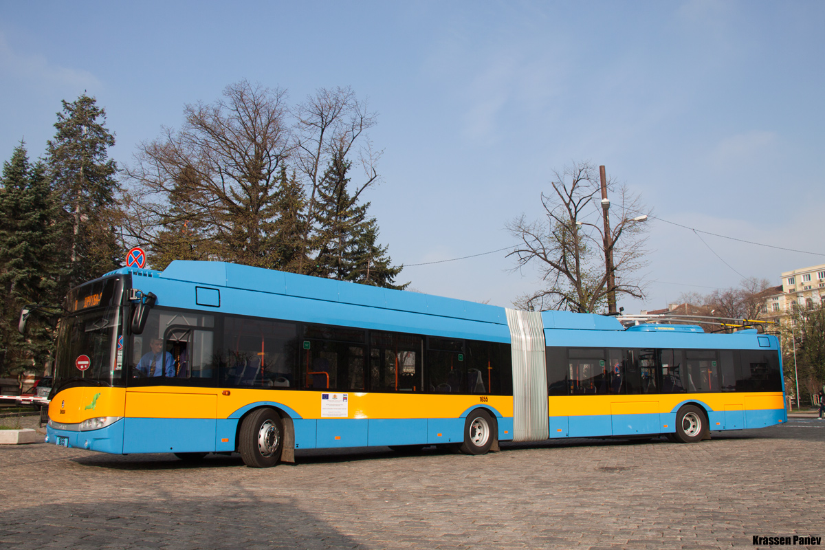 Sofia, Škoda 27Tr Solaris III Nr 1655; Sofia — Official Launch of the new trolleybuses Škoda 27Tr — 04.04.2014