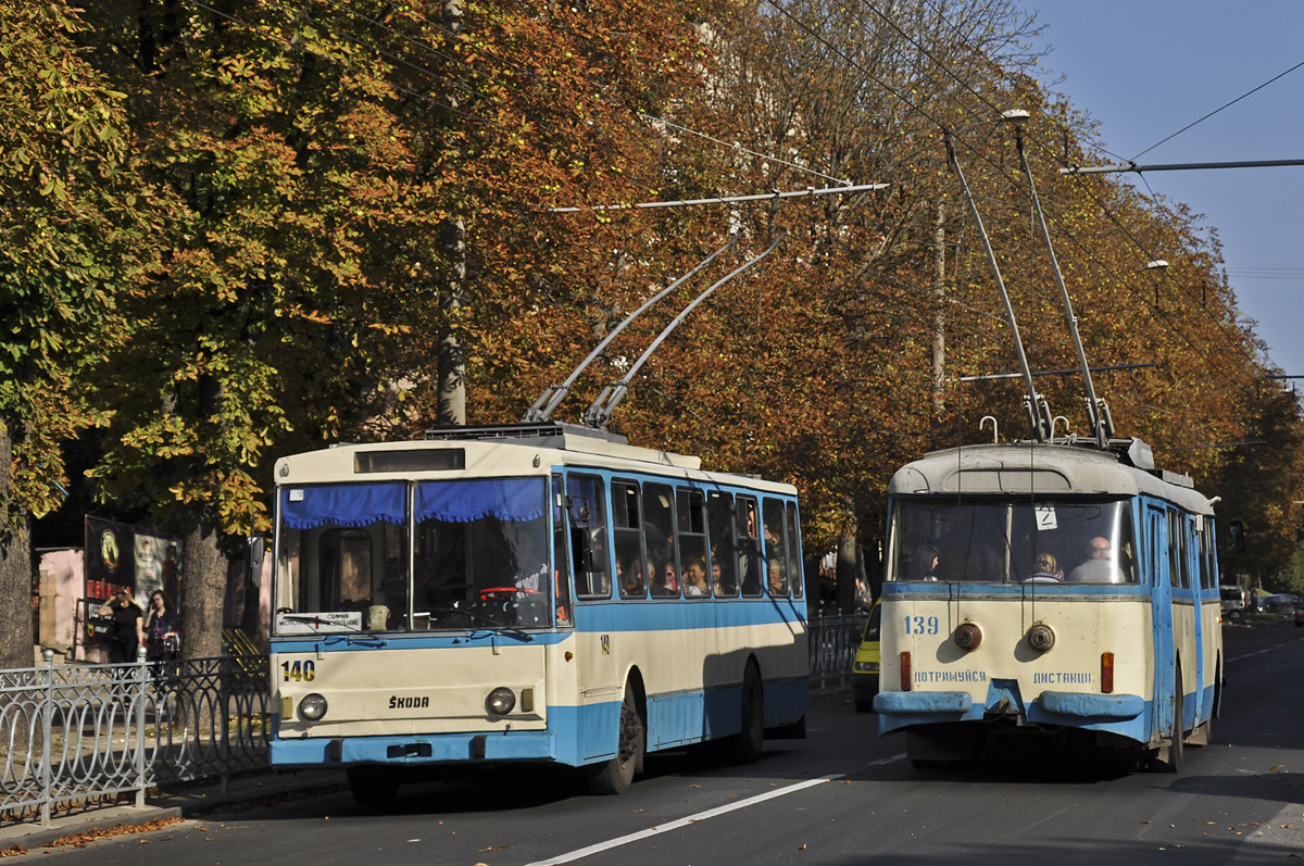 Ровно, Škoda 14Tr01 № 140; Ровно, Škoda 9TrHT26 № 139