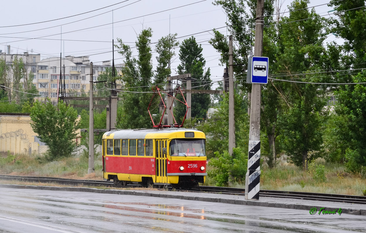 Волгоград, Tatra T3SU (двухдверная) № 2596