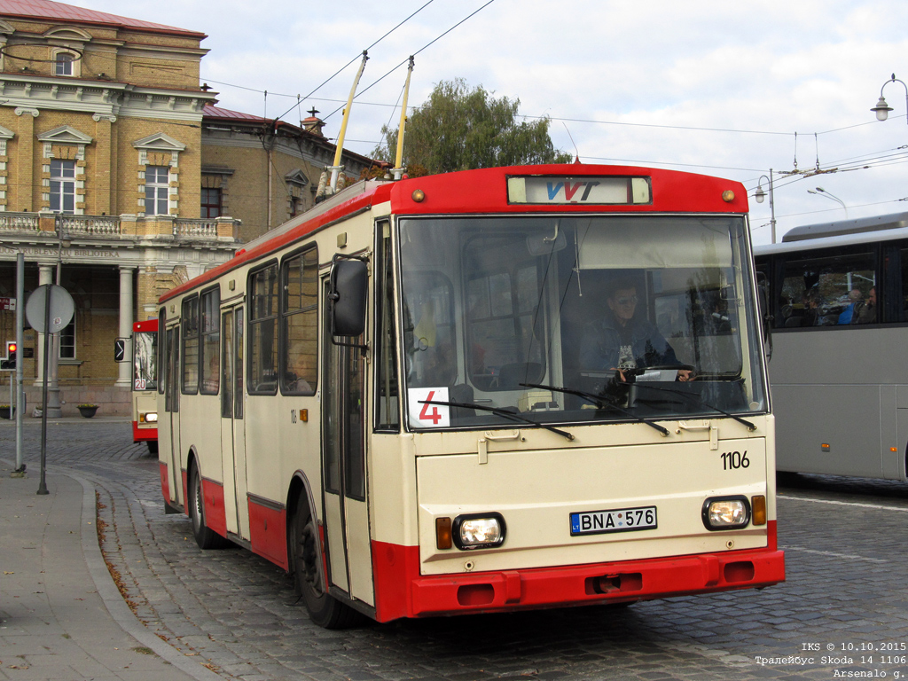 Вильнюс, Škoda 14Tr05 № 1106
