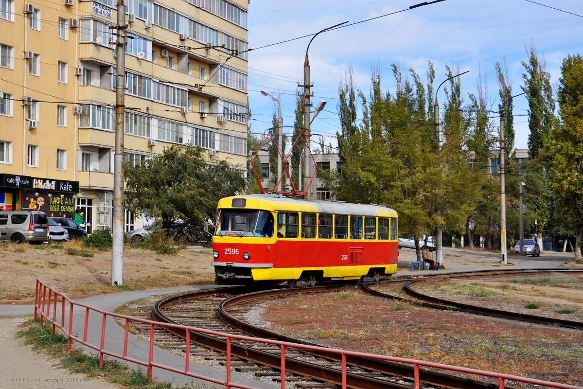 Волгоград, Tatra T3SU (двухдверная) № 2596