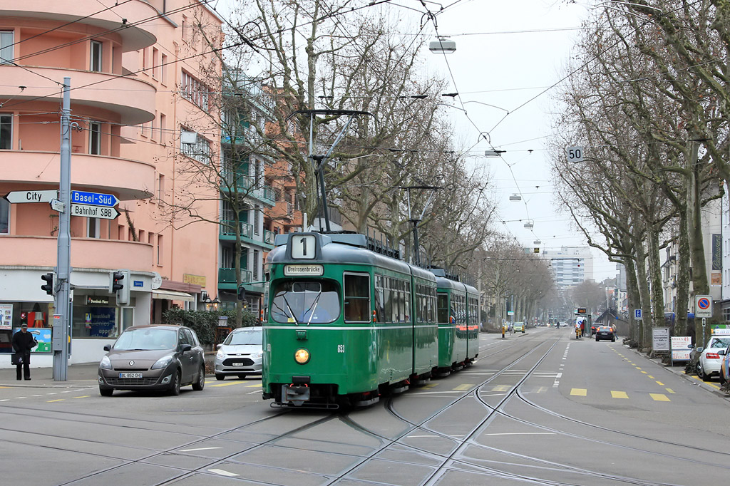 Базель, Duewag GT6 № 653