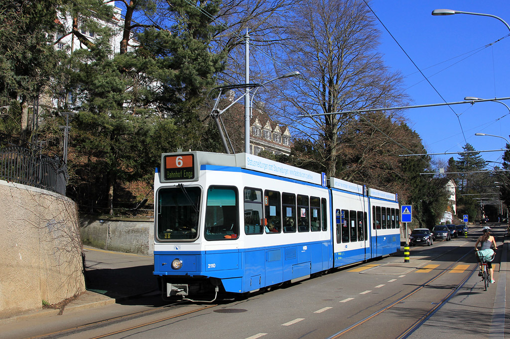 Цюрих, SWP/SIG/ABB Be 4/8 "Tram 2000 Sänfte" № 2110