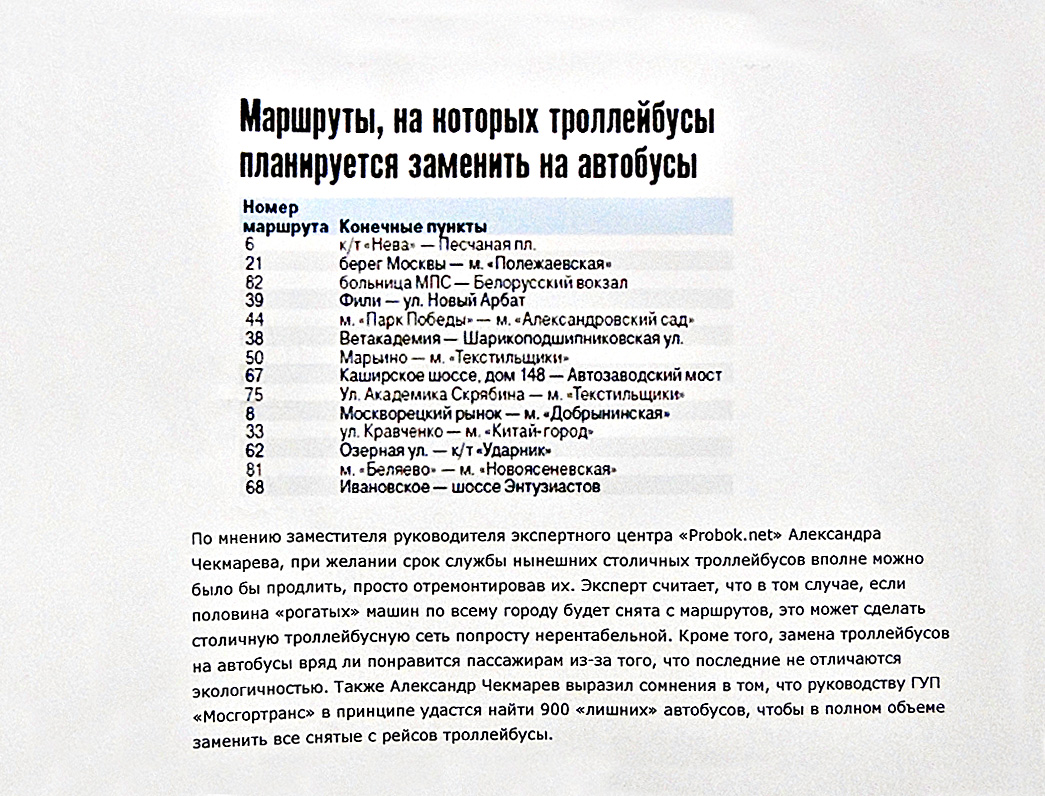 Москва — Прочие документы