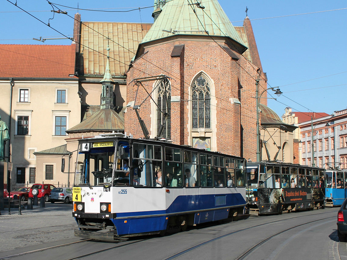 Краков, Konstal 105Na № HZ255; Краков, Konstal 105NaD № HZ257