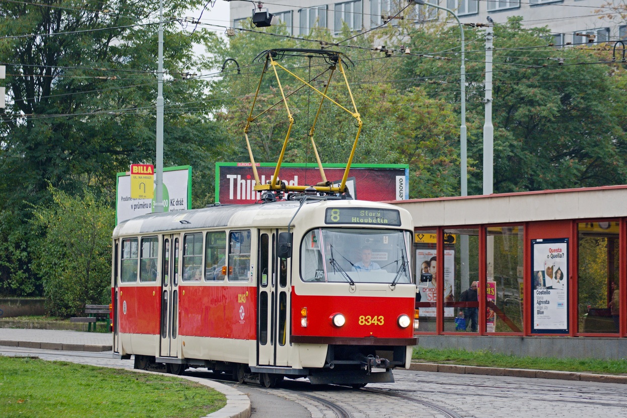 Прага, Tatra T3R.P № 8343