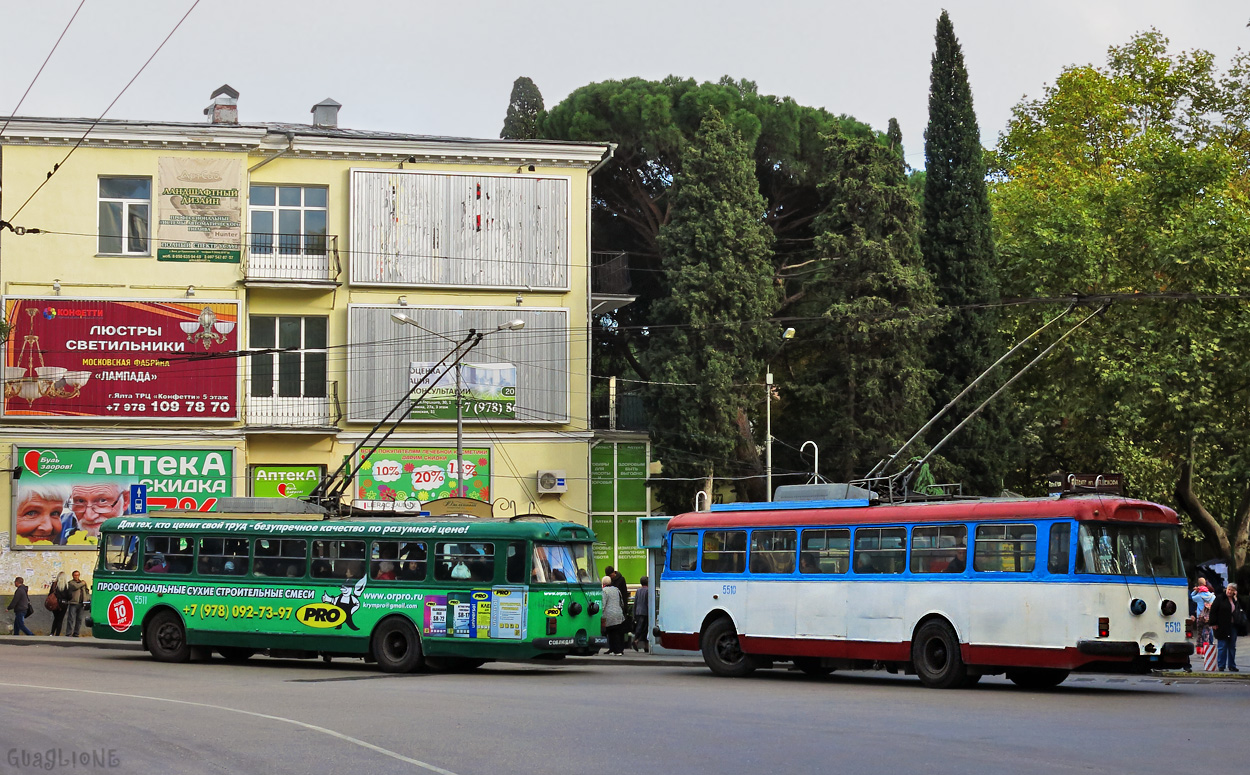 Крымский троллейбус, Škoda 9Tr19 № 5511; Крымский троллейбус, Škoda 9Tr19 № 5510